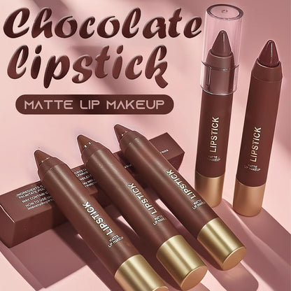 6 Matte Cream Lip Pencil Set - Long-Lasting, Waterproof And Smudge-Proof