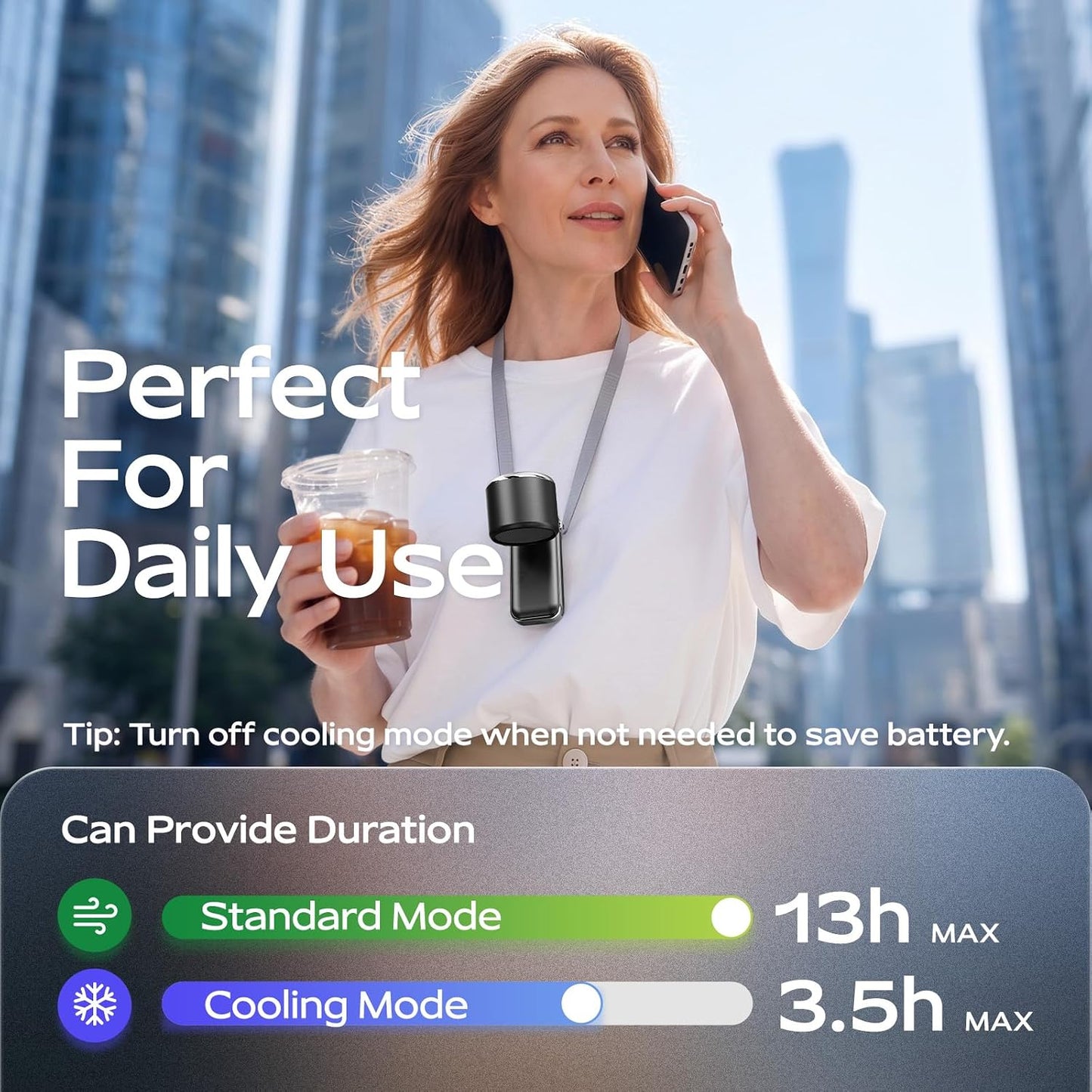 Portable Handheld Turbo Fan with Ice Cooling