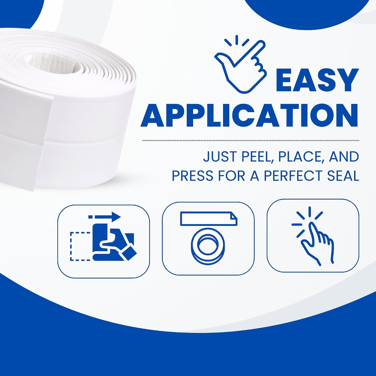 Self Adhesive Waterproof Caulking Tape Peel & Stick Sealant Strip