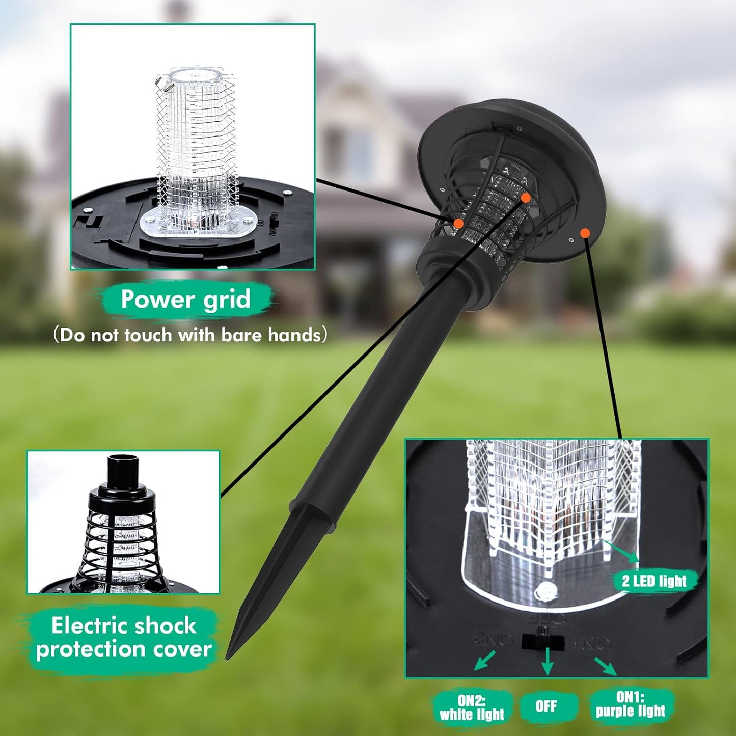 Solar-powered Mosquito Wipe Out Garden Landscape Lights