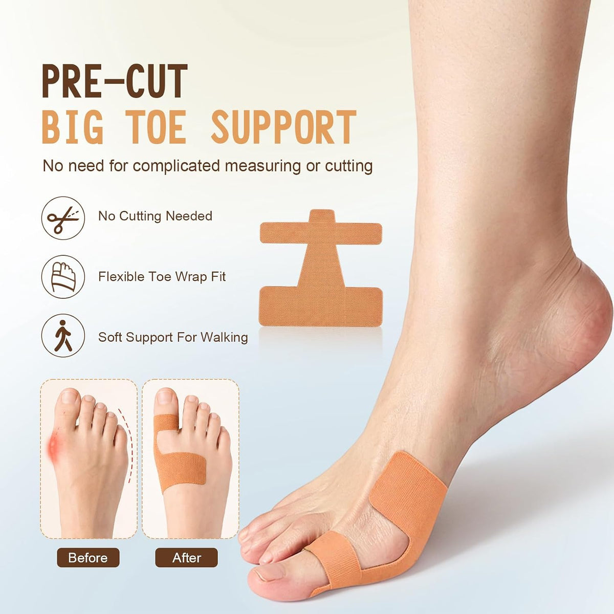 40PCS Precut Bunion Tape Corrector