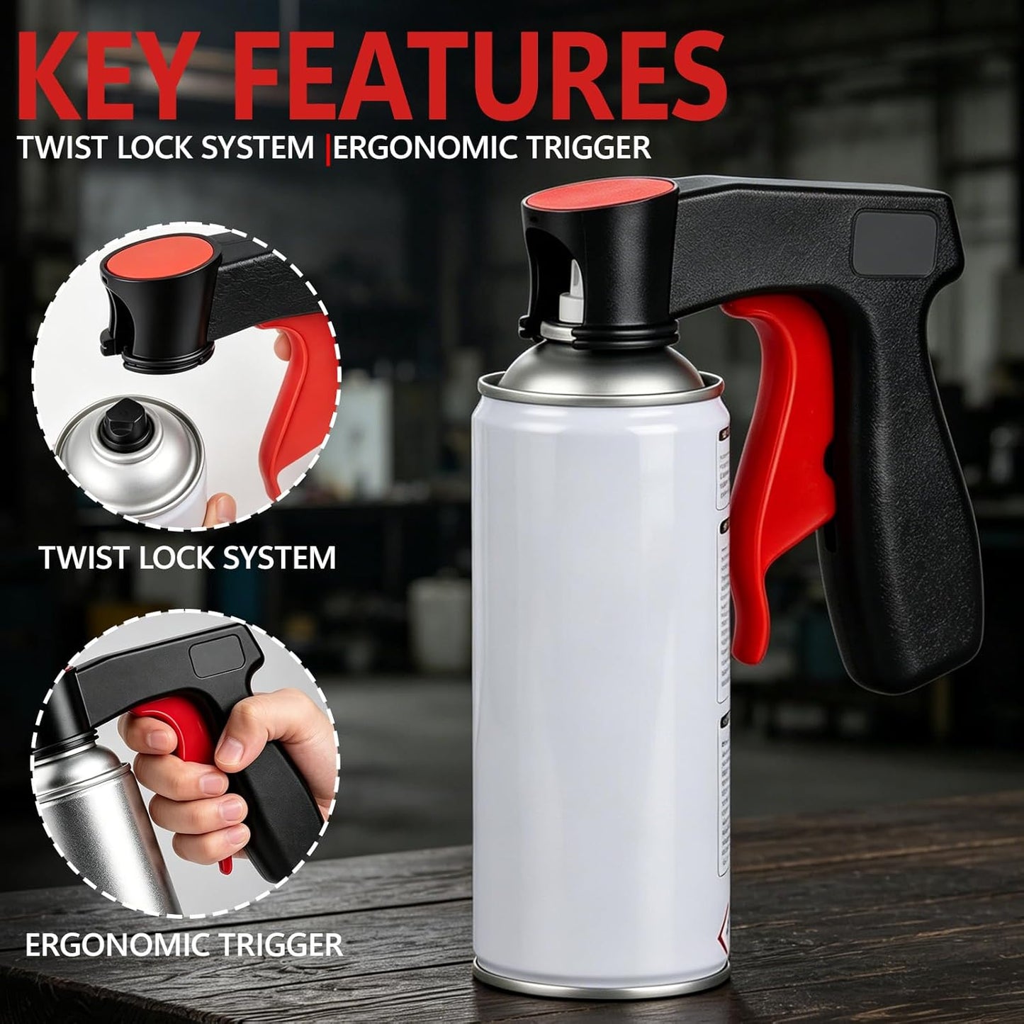 2PCS Spray Paint Handle Trigger Grip – Universal Ergonomic Tool for Even Spray Control & Reduced Finger Fatigue
