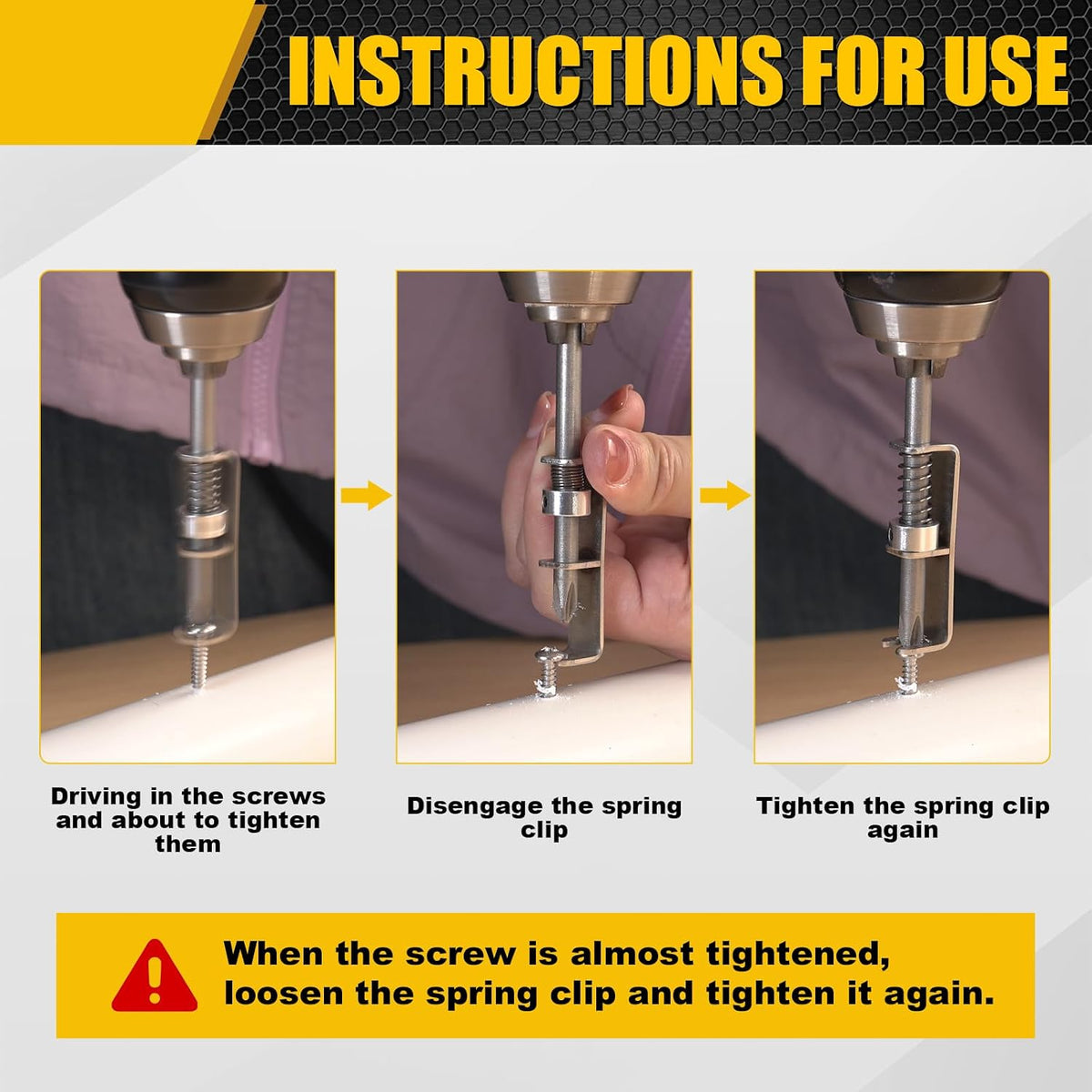 3 Pcs Spring-loaded Screw Holder Bit