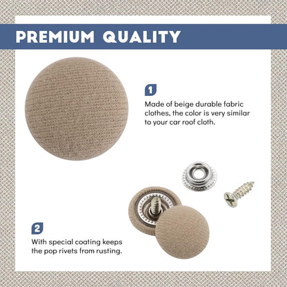 50 Pcs Car Headliner Repair Clips - Fabric-Wrapped Fixing Screws