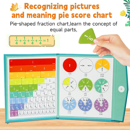 New Magnetic Fraction Demonstration Set And Game Booklet For Children