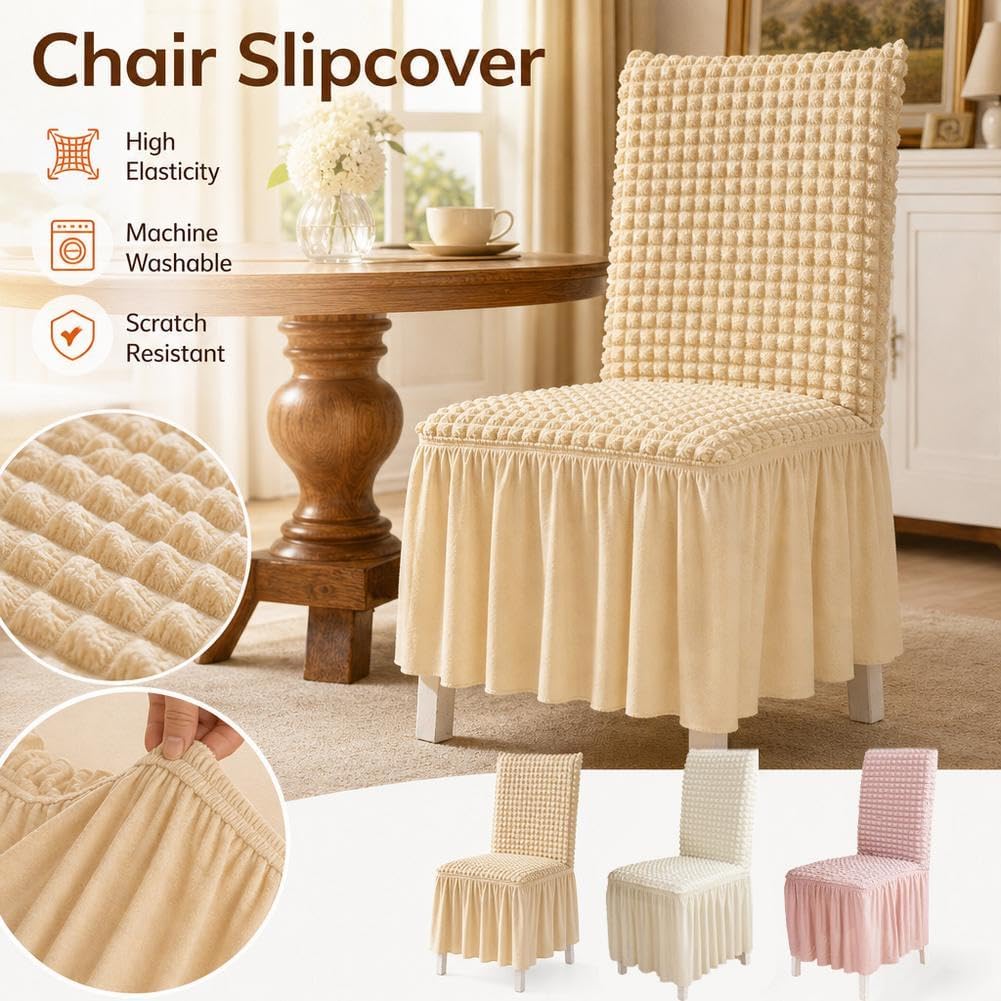 Chair Slipcovers with Skirt for Hotel Home Decor