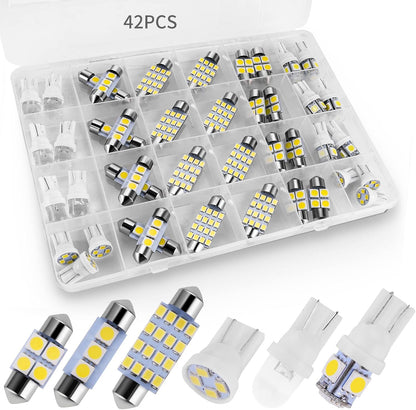 42PCS LED Interior Car Lights, Super Bright White Bulb Replacement Kit