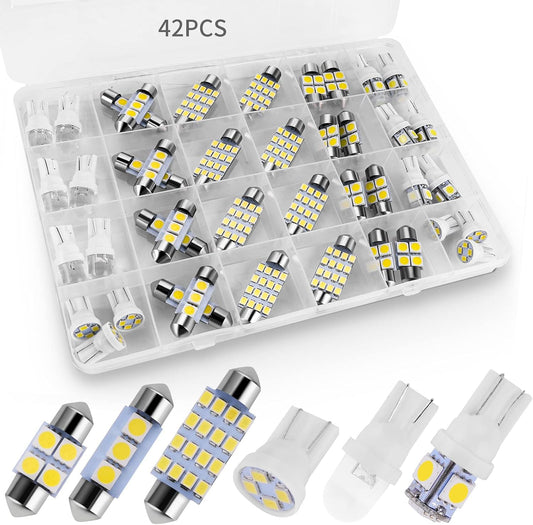 42PCS LED Interior Car Lights, Super Bright White Bulb Replacement Kit