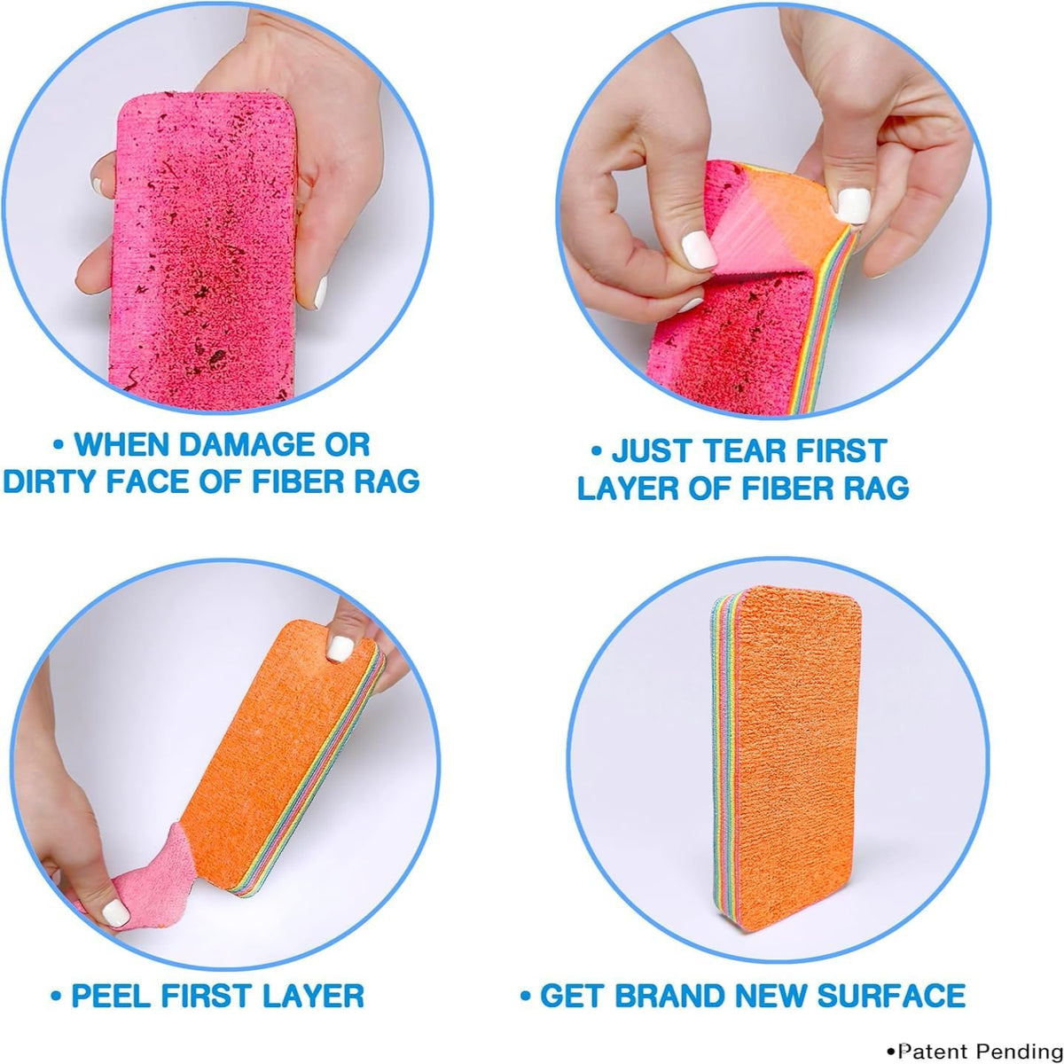 24-Layer  Tearable Multi-layer Rainbow Cloth, Easily Rremoves Oil Stains