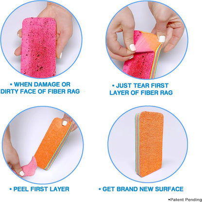 24-Layer  Tearable Multi-layer Rainbow Cloth, Easily Rremoves Oil Stains