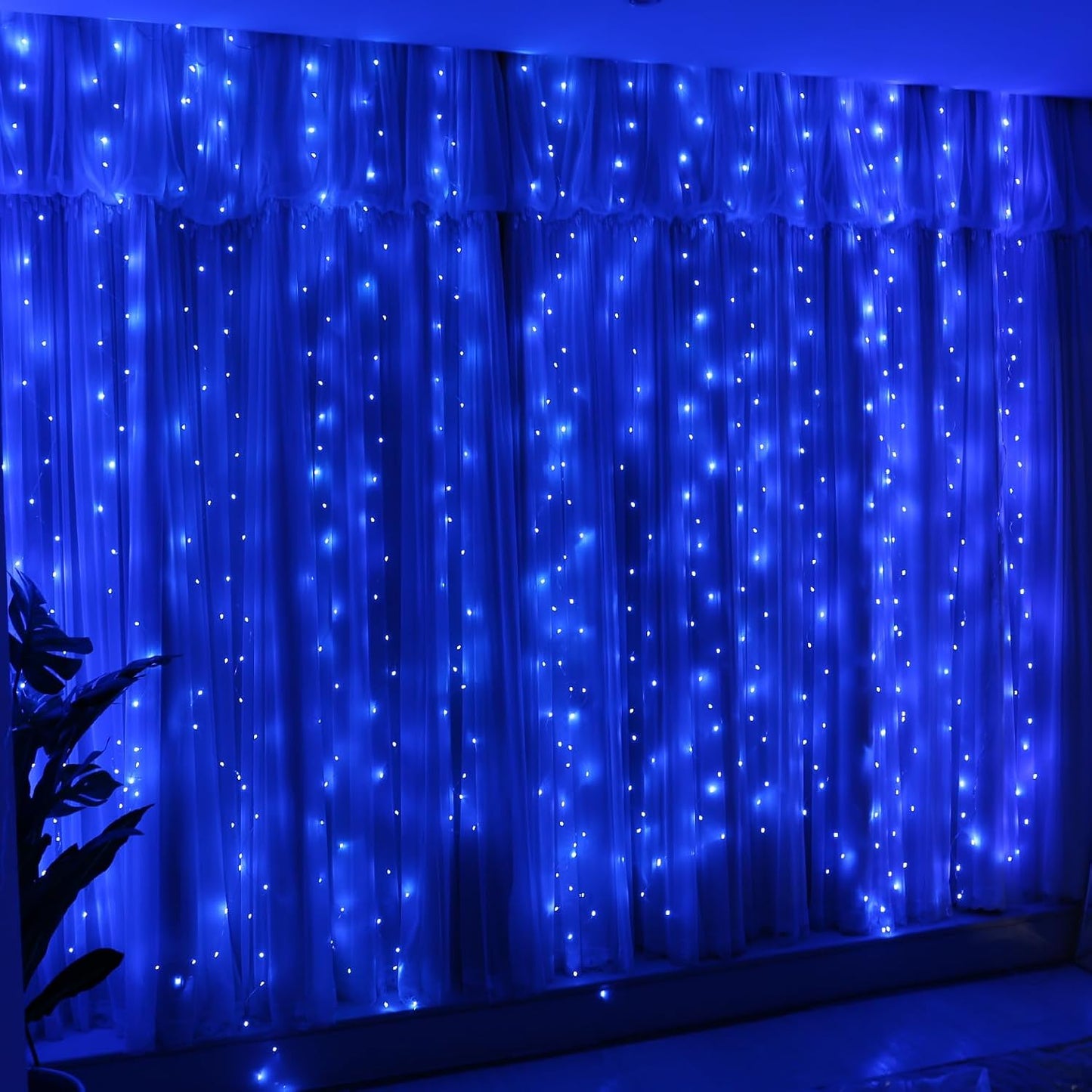 300-LED Curtain String Lights (3m x 3m) — Perfect for Bedroom Decor
