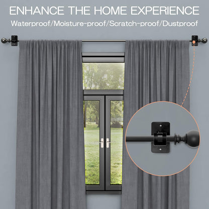 10-Pack No-Drill Self-Adhesive Multifunctional Acrylic Gel Curtain Rod Holder Hooks