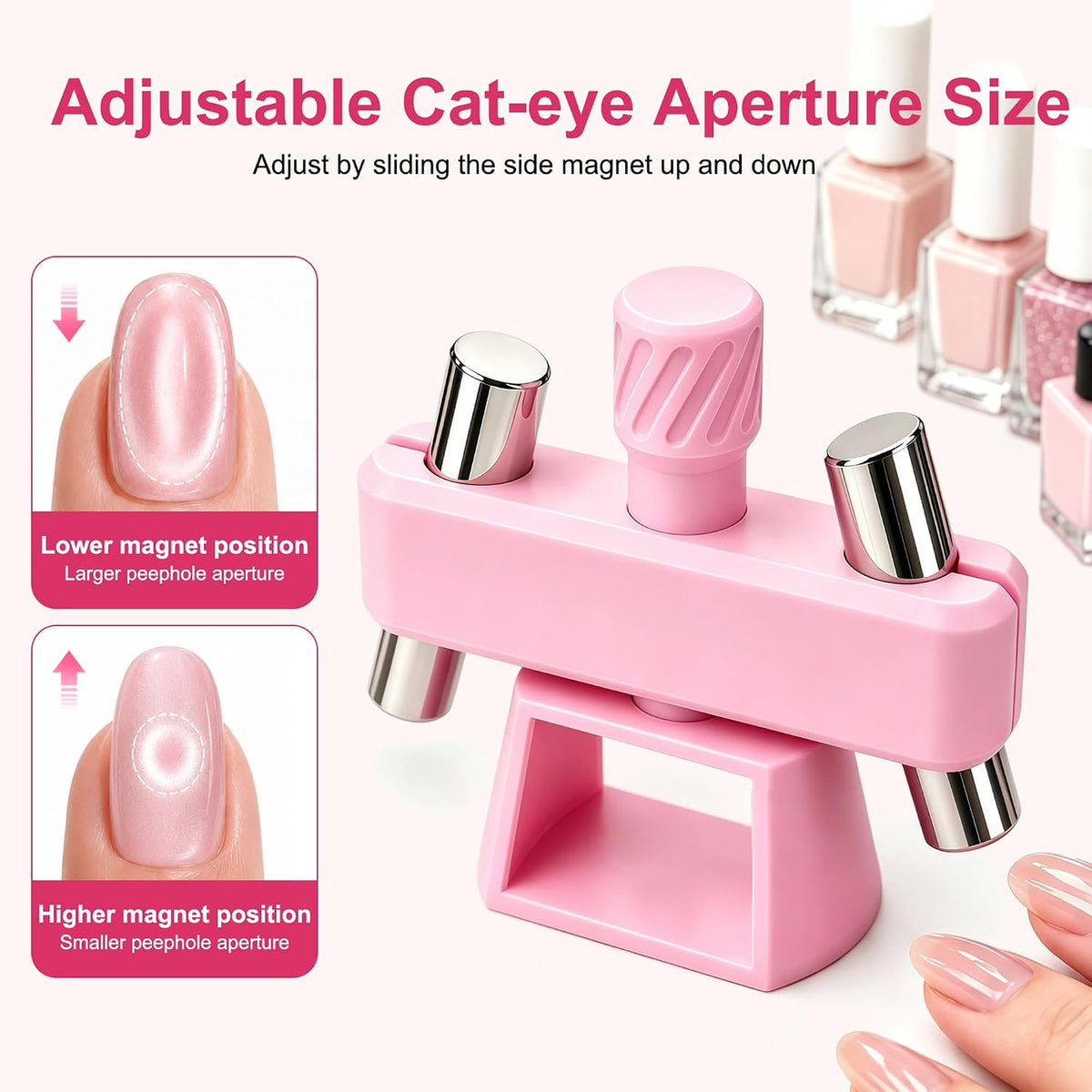 360° Automatic Cat Eye Magnet, Rotating Cat Eye Magnet for DIY Nails