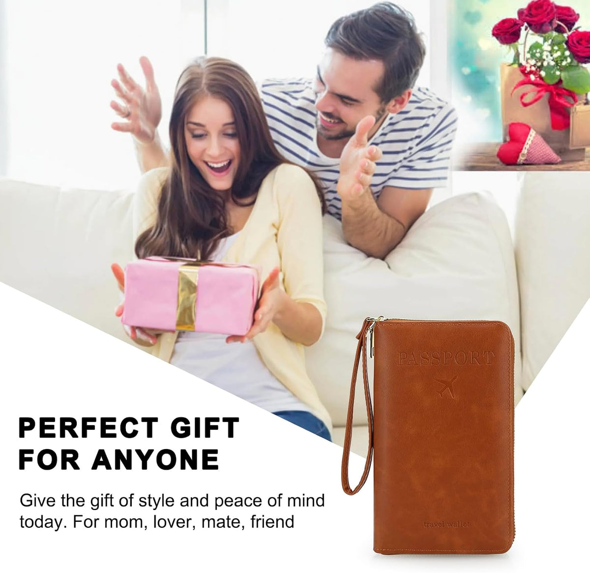 RFID Shield Multi-Functional Wallet-PU Leather Passport Holder