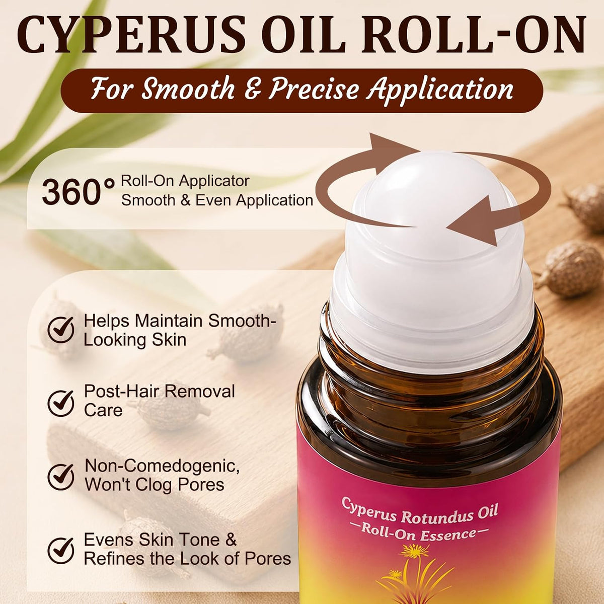 Natural Cyprus CypressRotundus Oil - Soothes Skin &Minimizes Pores-60ml