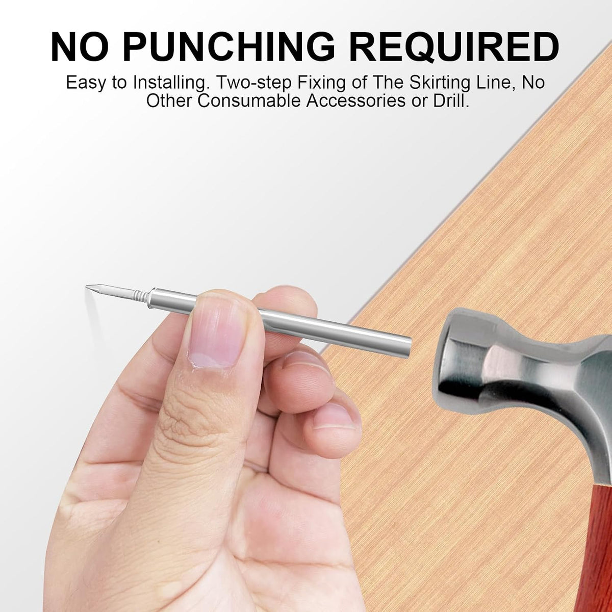 100 Double-Ended Baseboard Nails - Invisible Safety Screws
