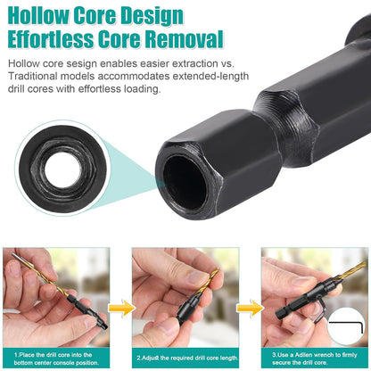 Hex Shank Countersink Drill Bit Power Tools Accessories for Plastic Metal Woodworking Tool