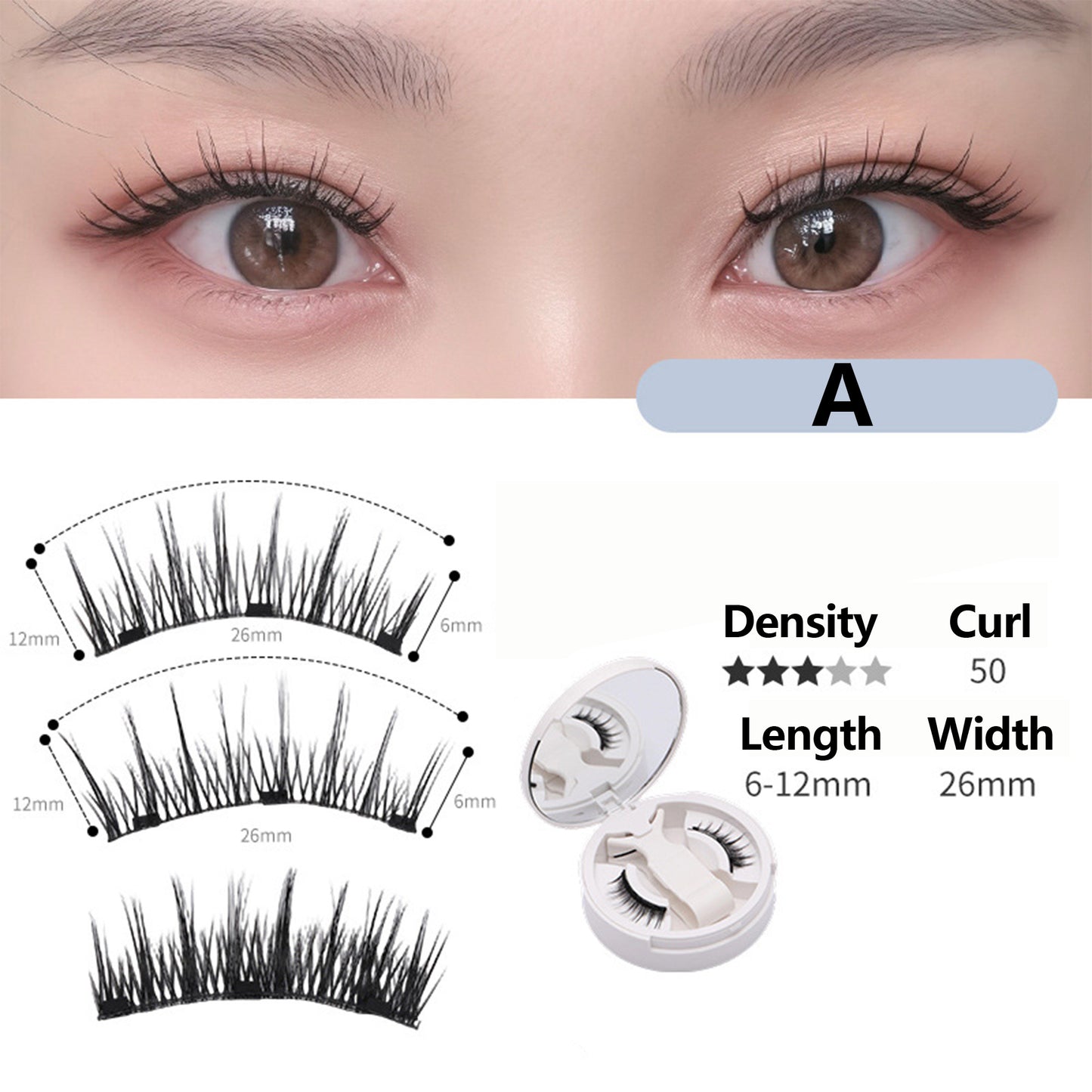 Magnetic False Eyelashes—No Glue Needed, Reusable