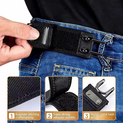 Unisex, Buckle-free Elastic Belt For Adjusting Waistband Fit