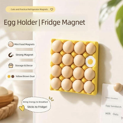 3D Egg Tray Refrigerator Magnets Set, Cute Mini Egg Fridge Magnets