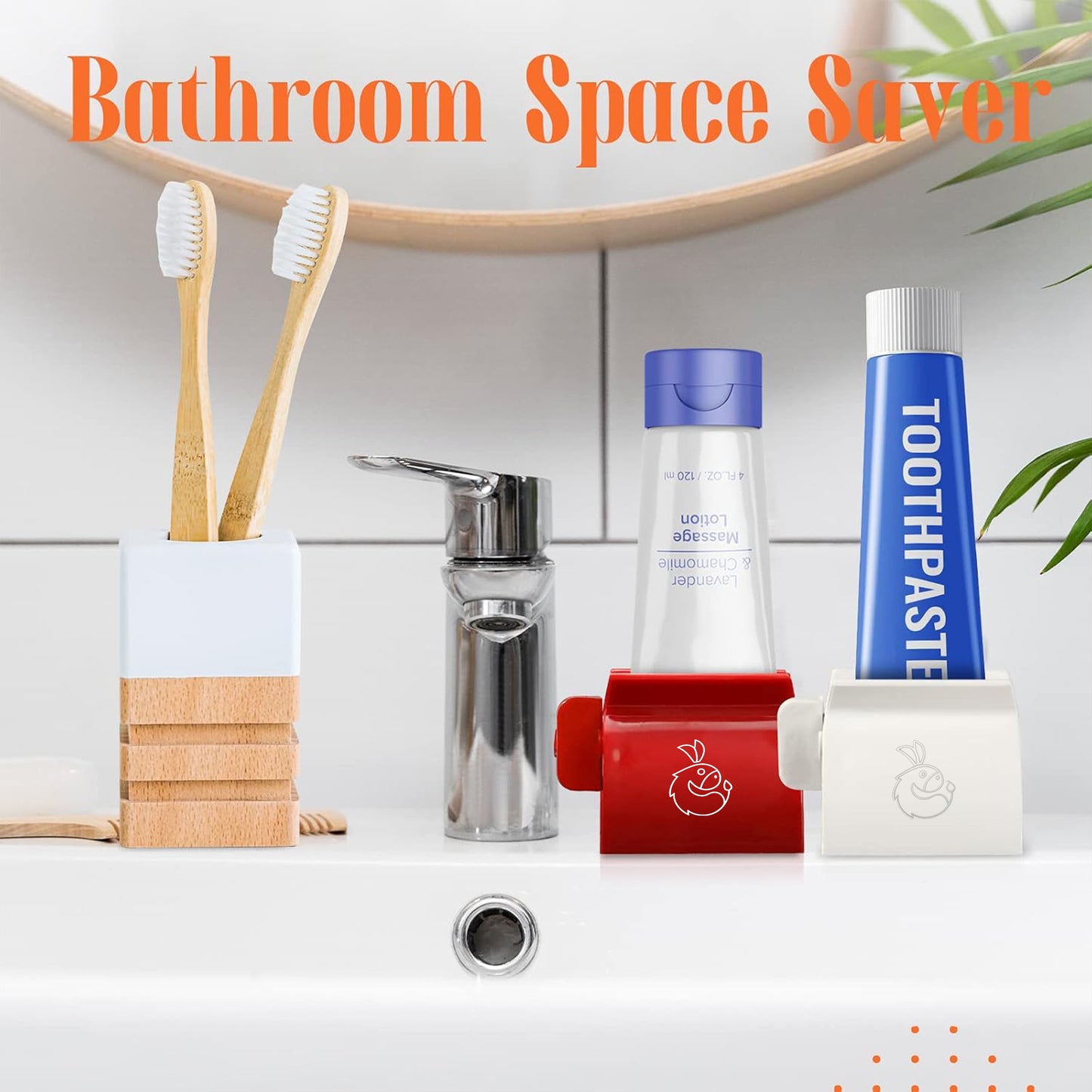 Rolling Tube Toothpaste Squeezer Dispenser Toothpaste Seat Holder Stand