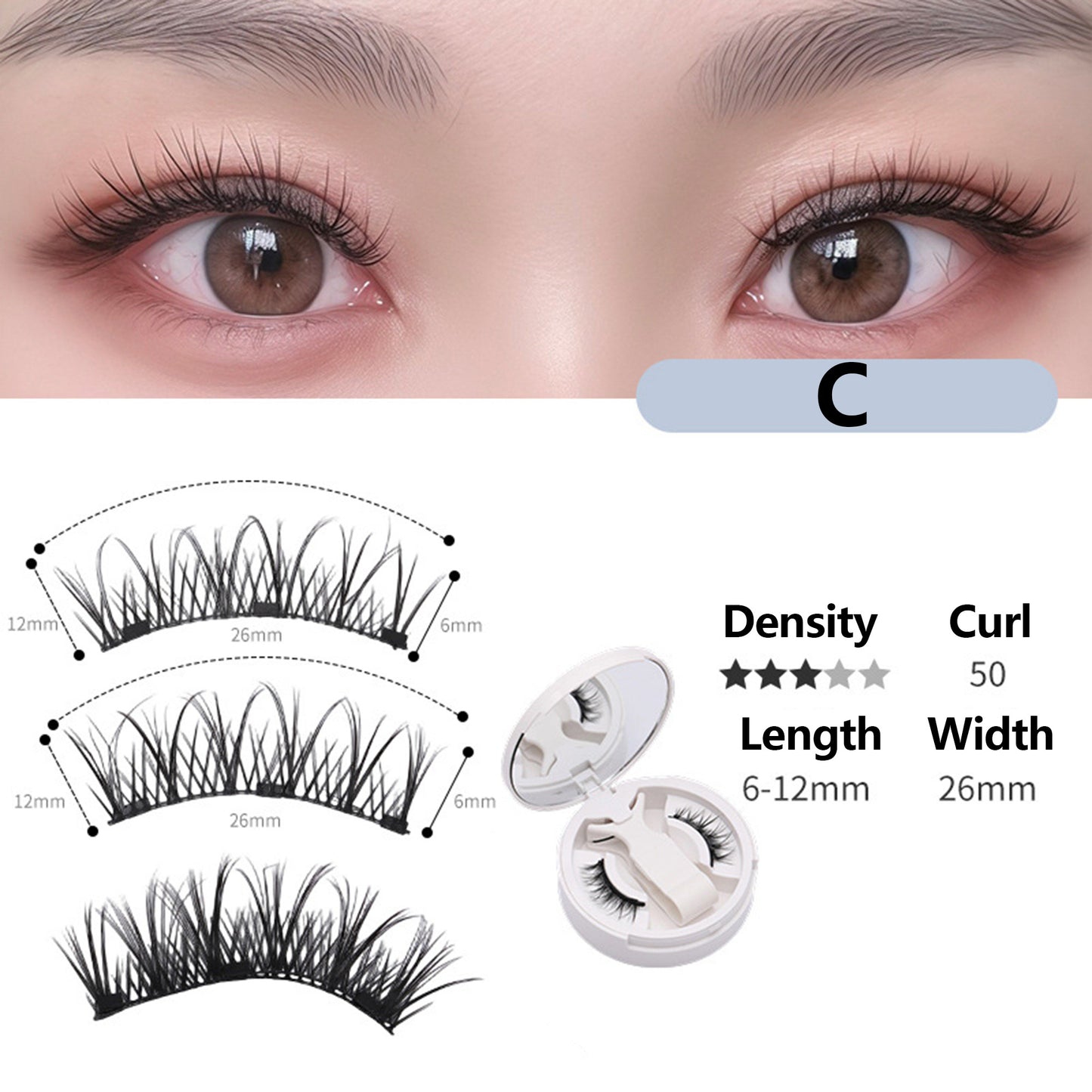 Magnetic False Eyelashes—No Glue Needed, Reusable