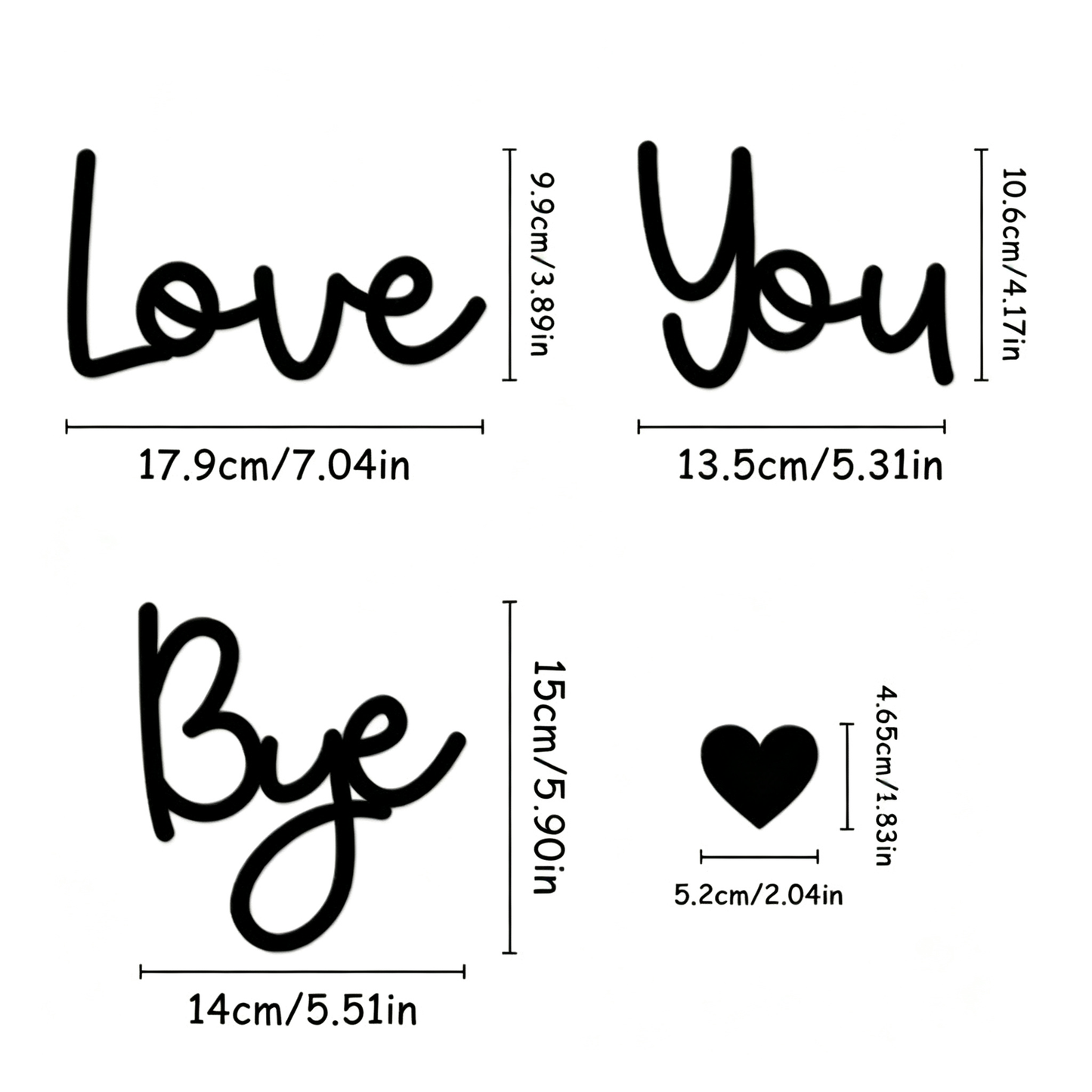 Love You Bye Sign Above Door Decor