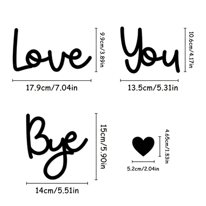 Love You Bye Sign Above Door Decor