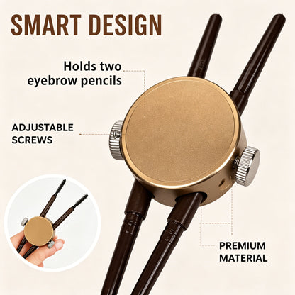 Professional Brow Mapping Tool – Dual Pencil Eyebrow Shaper for Accurate Outlining, Symmetry & Flawless Results