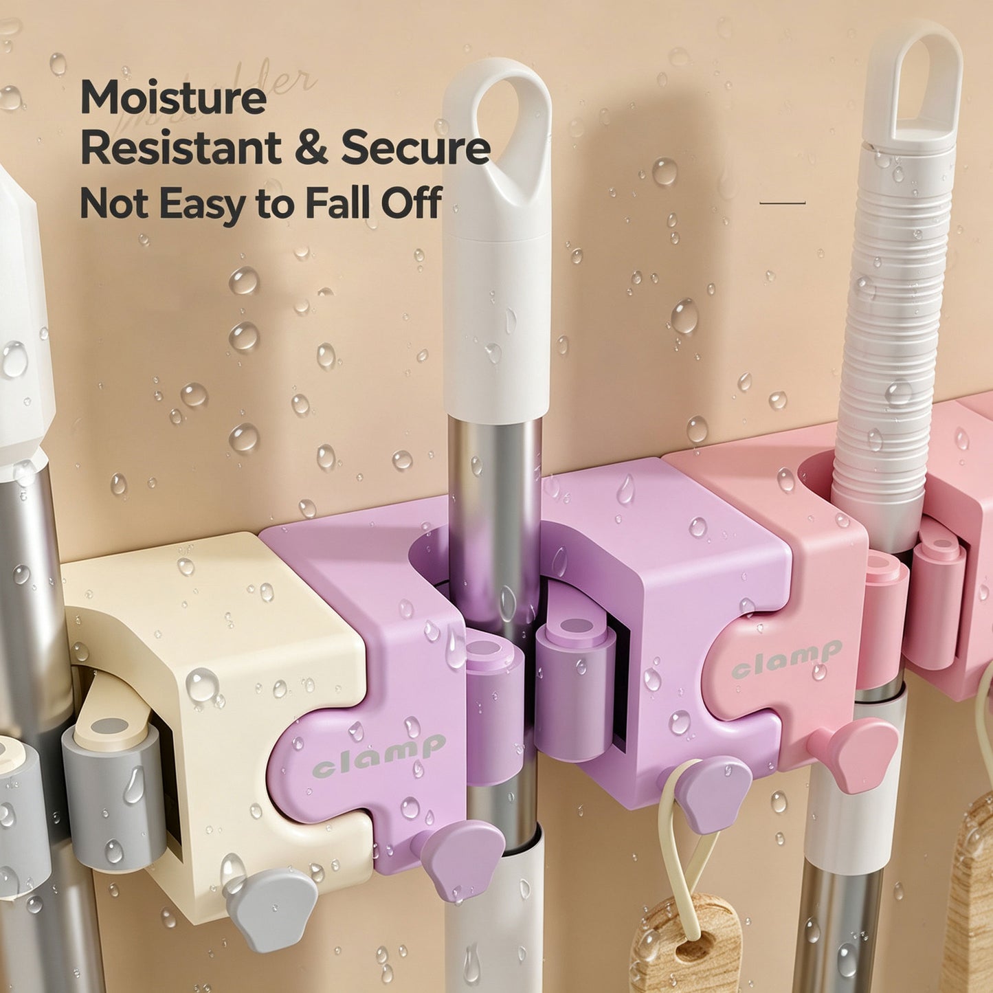 Macaron-style Puzzle-fit Mop Holder