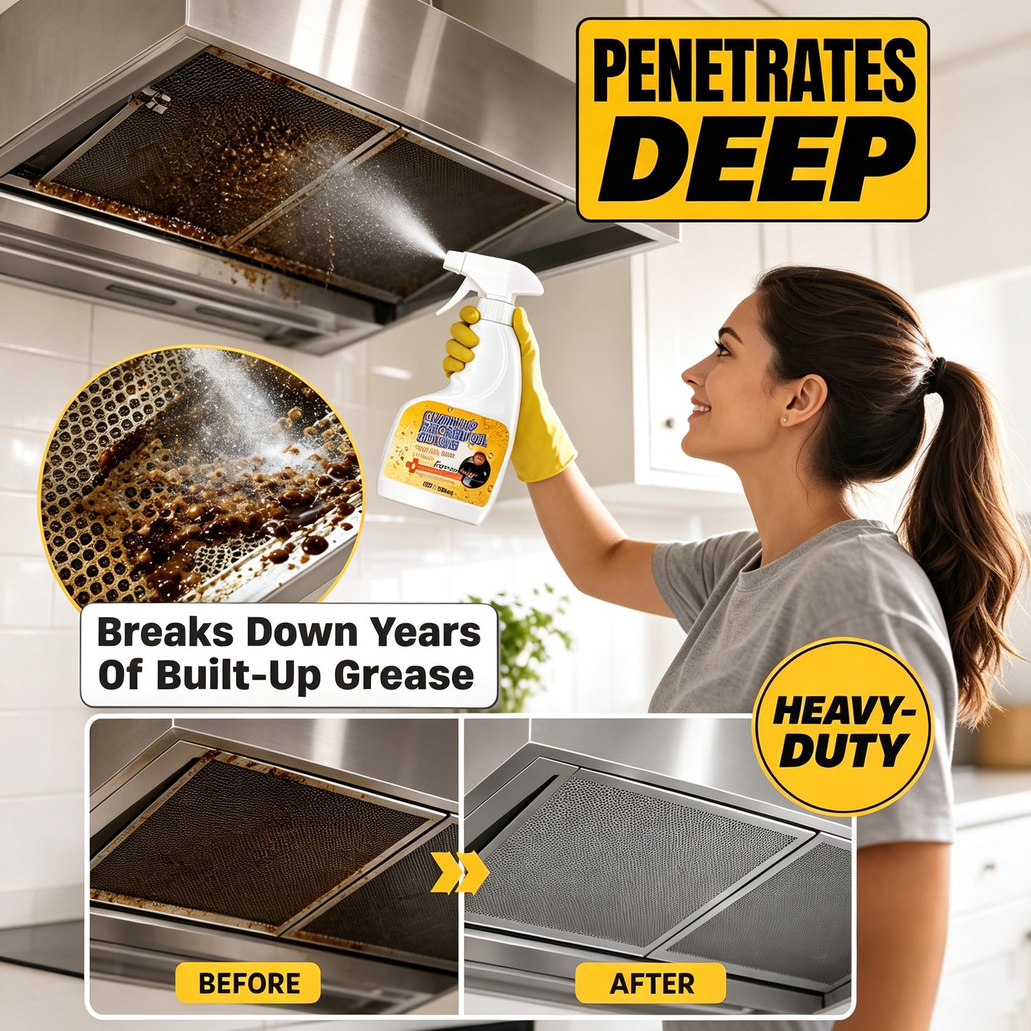 Kitchen Degreaser Spray – Fast Grease Remover