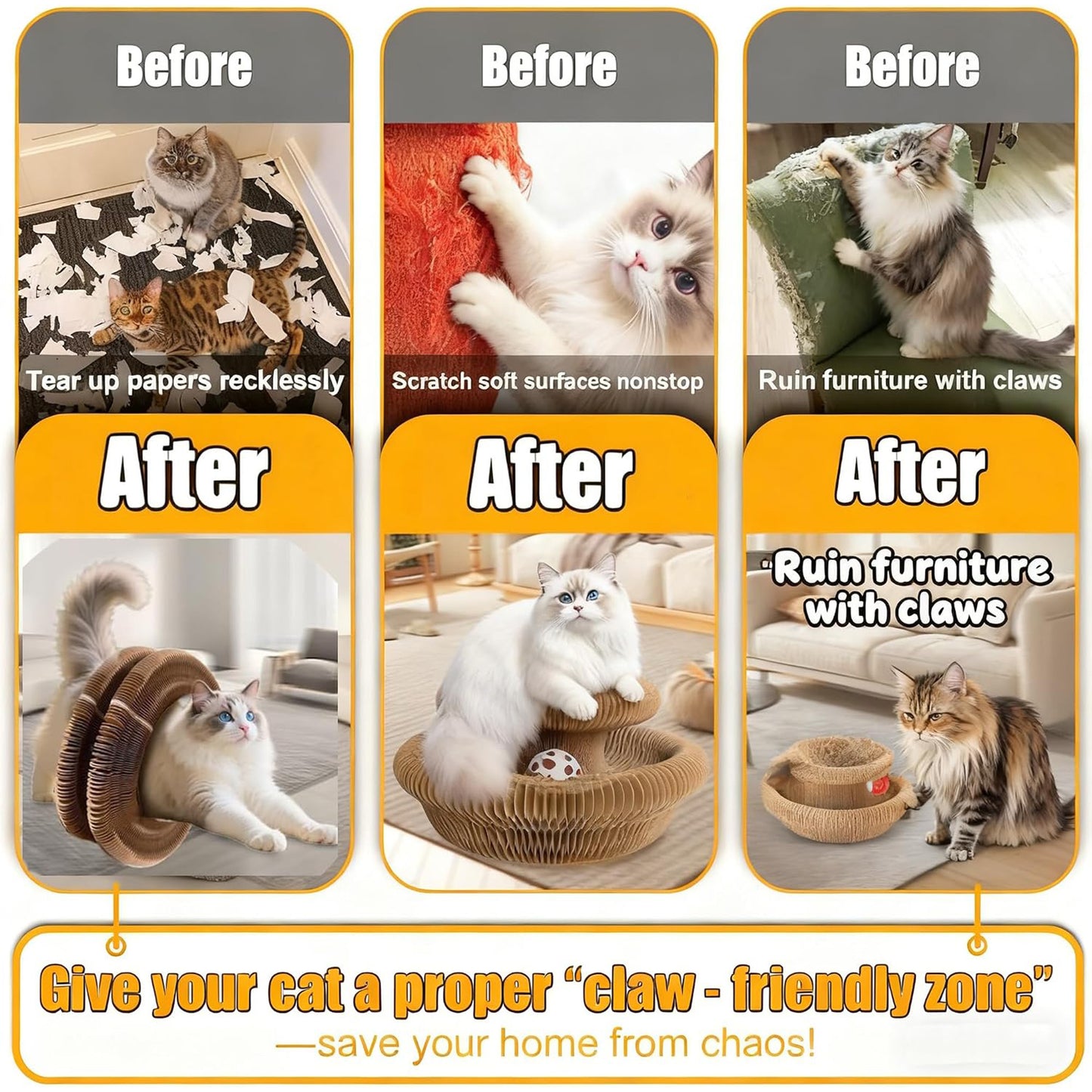 Cat Scratcher Toys for Indoor Cats