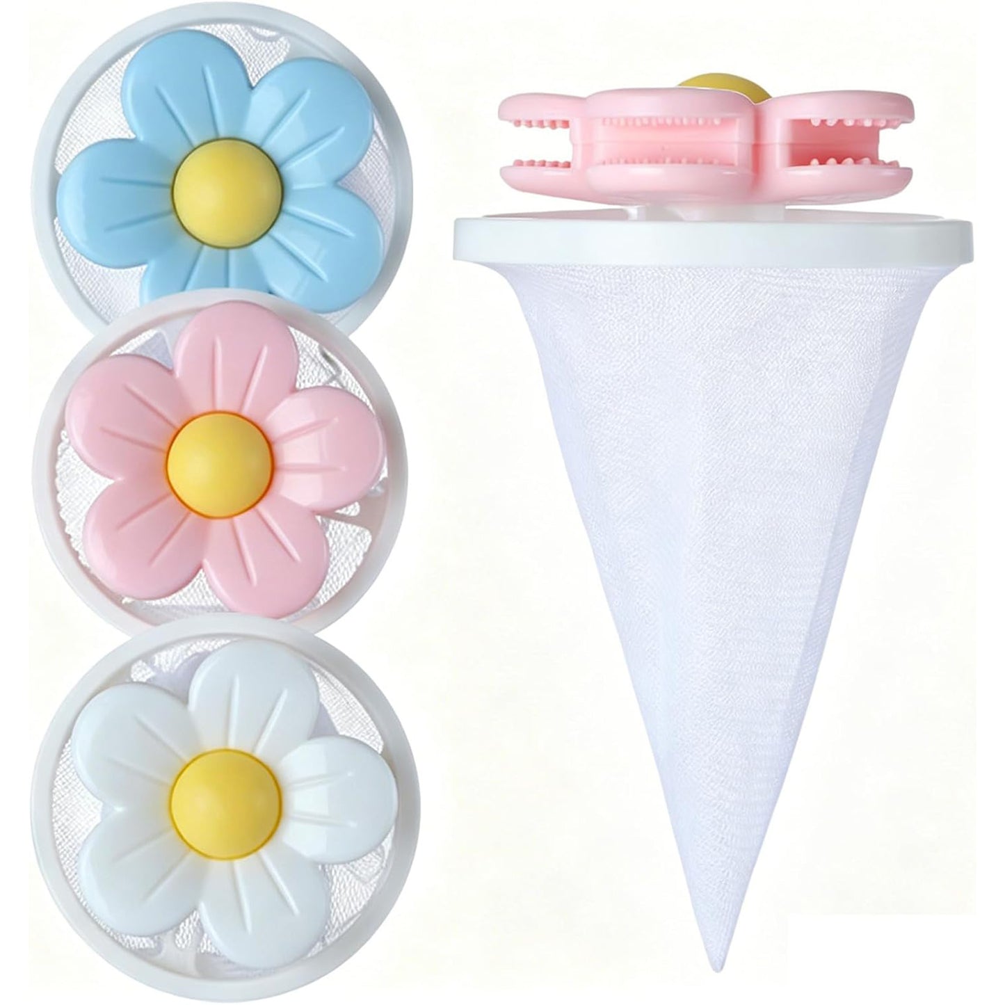 3 PCS Hair Filter Bag Floating Lint Catcher Machine Pet Hair Catcher
