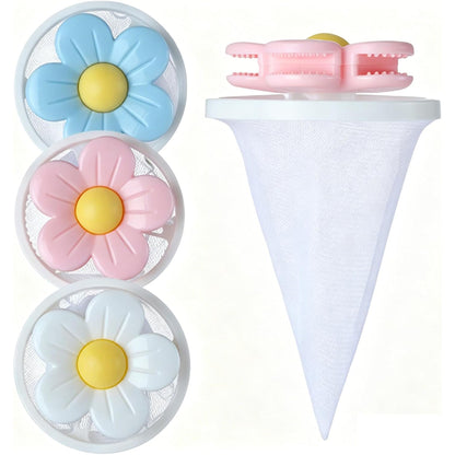 3 PCS Hair Filter Bag Floating Lint Catcher Machine Pet Hair Catcher