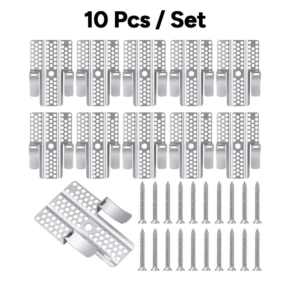 10Pcs Drywall Clips with Screws, Professional Wall Hole Repair Kit
