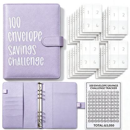 100 Envelopes Money Saving Challenge Budget Planner with Cash Envelopes