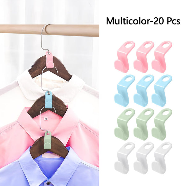 20 PCS Hanger Connector Hooks for Closet Organizers