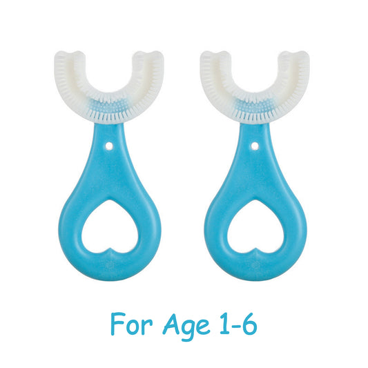 U-Shaped Toothbrush Set - Food Grade Silicone