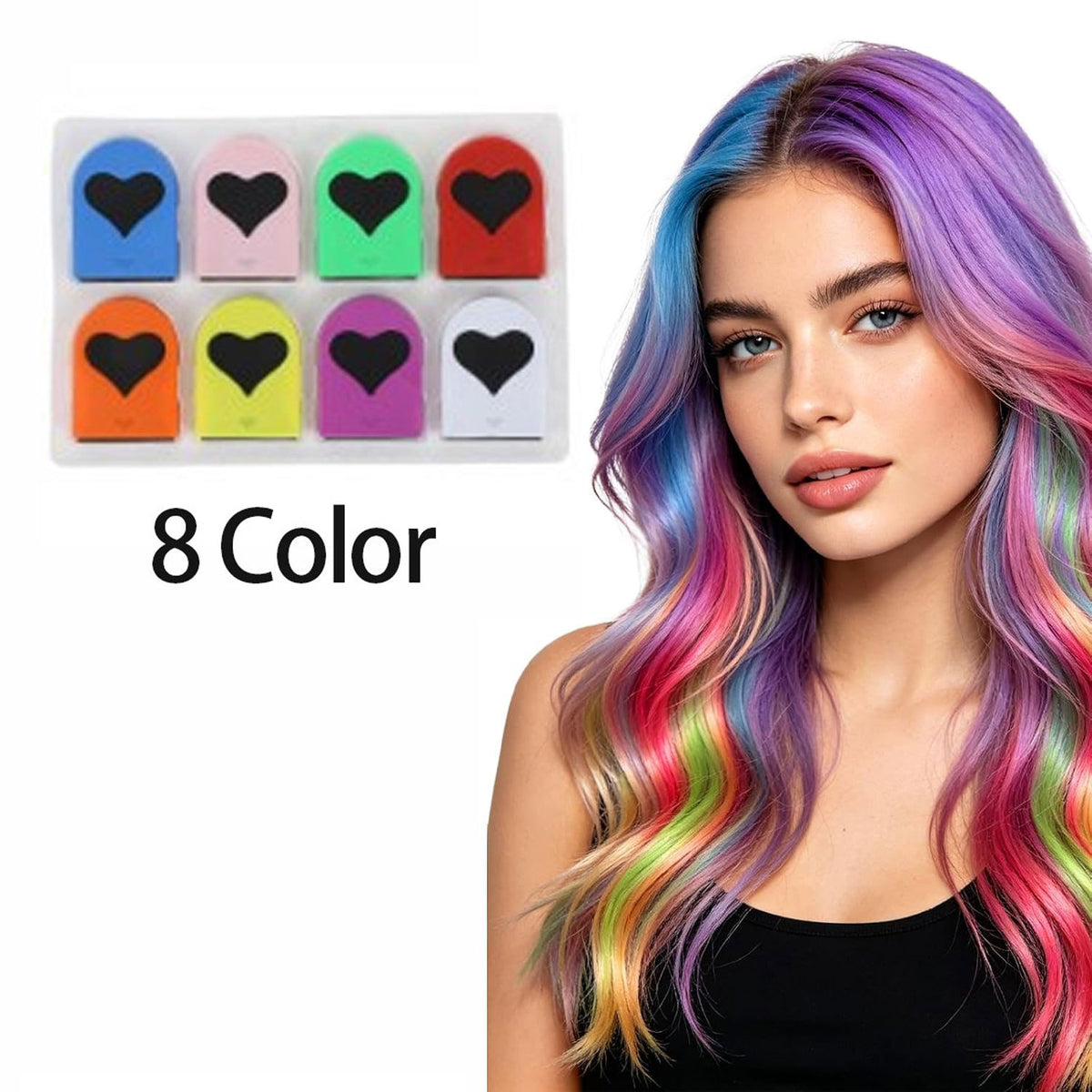 10 Color Of Hair Dye Powder - Washable Temporary Hair Dye