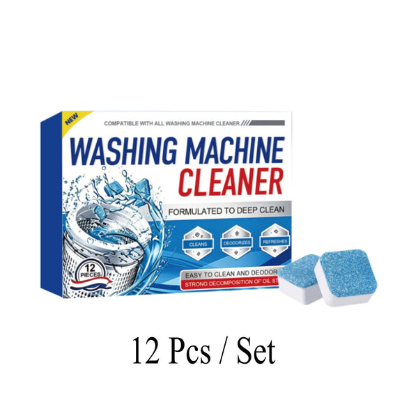 Washing Machine Cleaner Descaler 12 Pack - Septic Safe Eco-Friendly Deodorizer