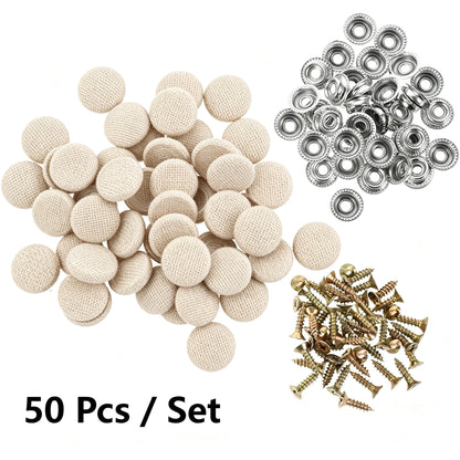 50 Pcs Car Headliner Repair Clips - Fabric-Wrapped Fixing Screws