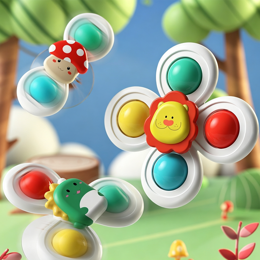 3 Pcs Suction Cup Spinner Toys