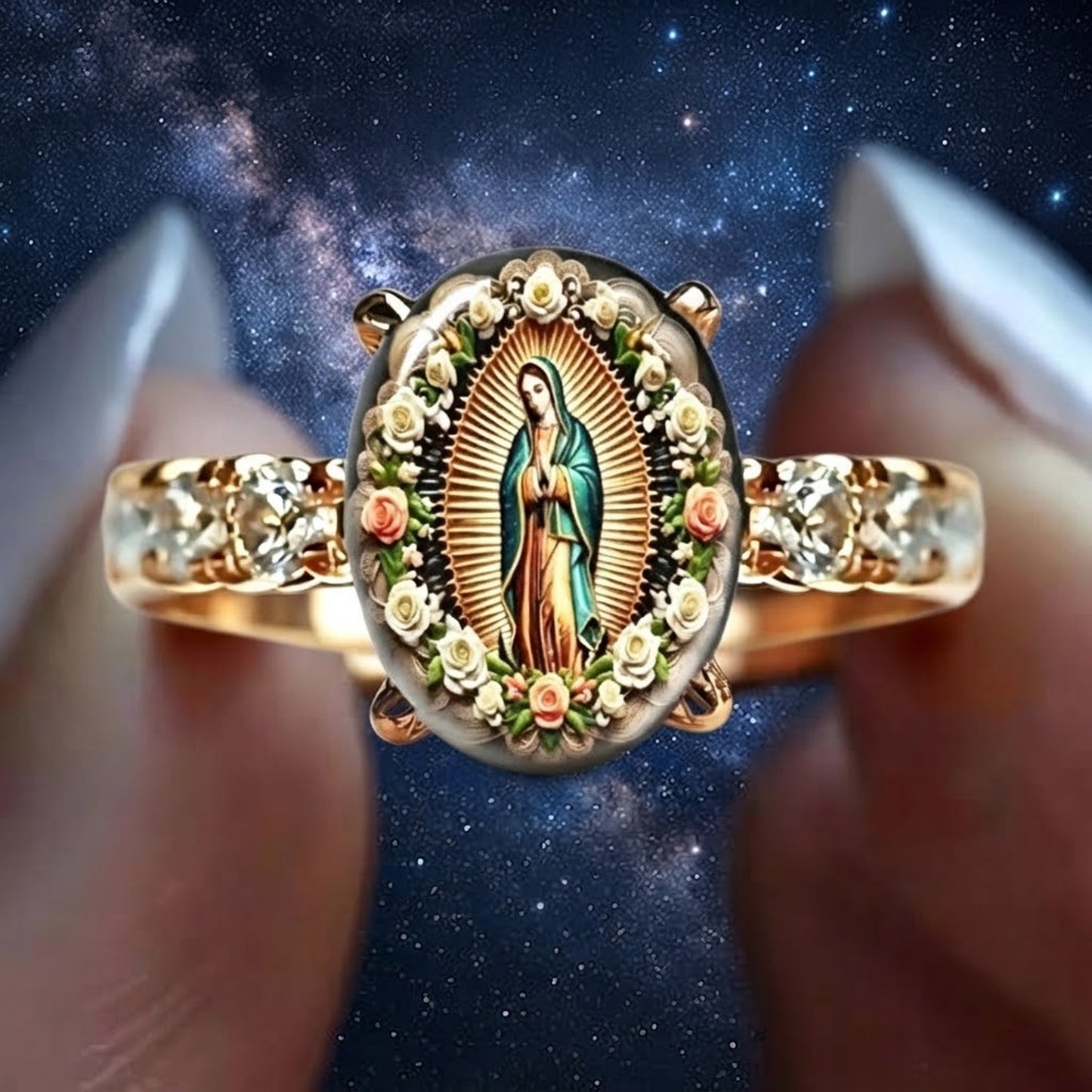 Vintage-Style Virgin Mary Ring—Suitable For Prayer And Daily Outfits