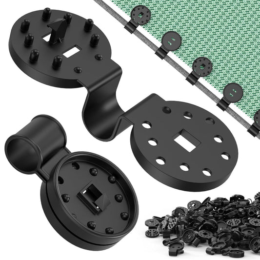 100Pcs Heavy Duty Shade Cloth Clips – Plastic Garden Net & Tarp Clamps for Sun Shade Sail, Bird Netting & Awning Fixing