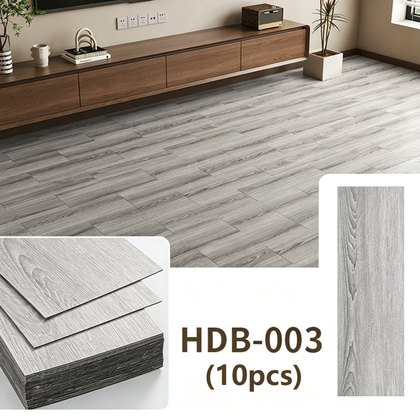 10 Pack Waterproof Vinyl Flooring Peel and Stick for Office, Living Room, Bathroom, Kitchen