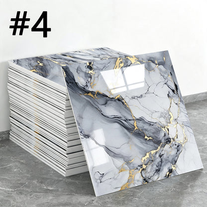 10-Pack Self-Adhesive Tile Stickers | Single Tile Size 11.8" x 11.8" | Waterproof
