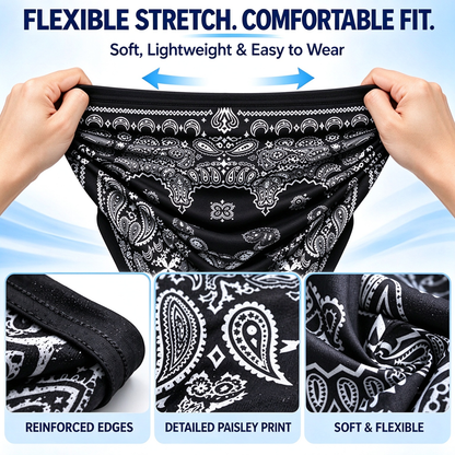 Multifunctional Paisley Bandana Headband UV Protection Quick-Dry