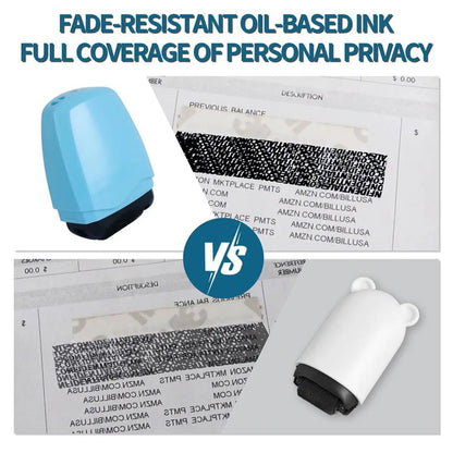 Identity Theft Protection Roller Stamp for Hiding Sensitive Information
