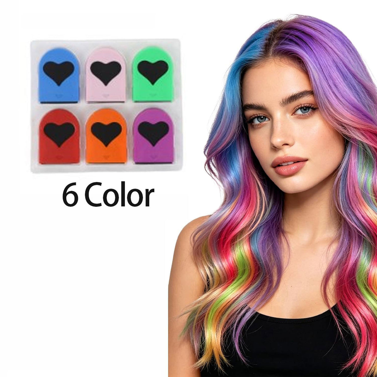 10 Color Of Hair Dye Powder - Washable Temporary Hair Dye