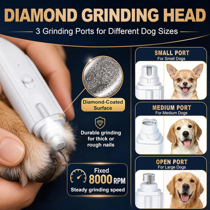 Dog Nail Clippers with Light & Grinder